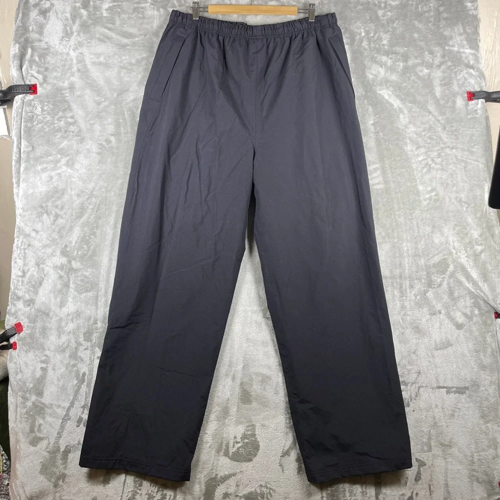 REI Elements Rain Pants Mens XL Black Waterproof Outdoor Hiking Zip Leg Lined